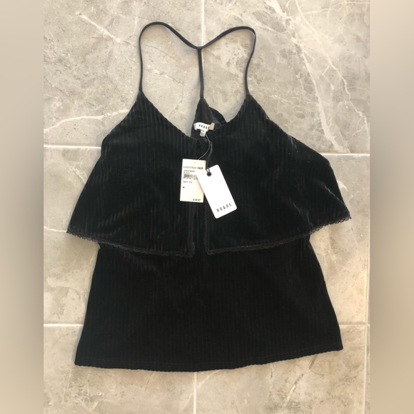Brand New Nordstrom Rack Black Velvet Tank Top - Picture 4 of 10